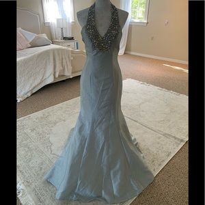Maggie Sottero Silver Mermaid Dress